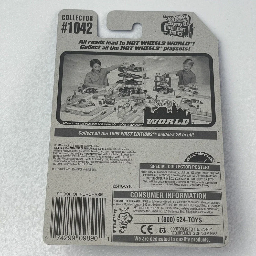 1998 Hot Wheels Twang Thang Green Gold Die Cast 1042 Mattel